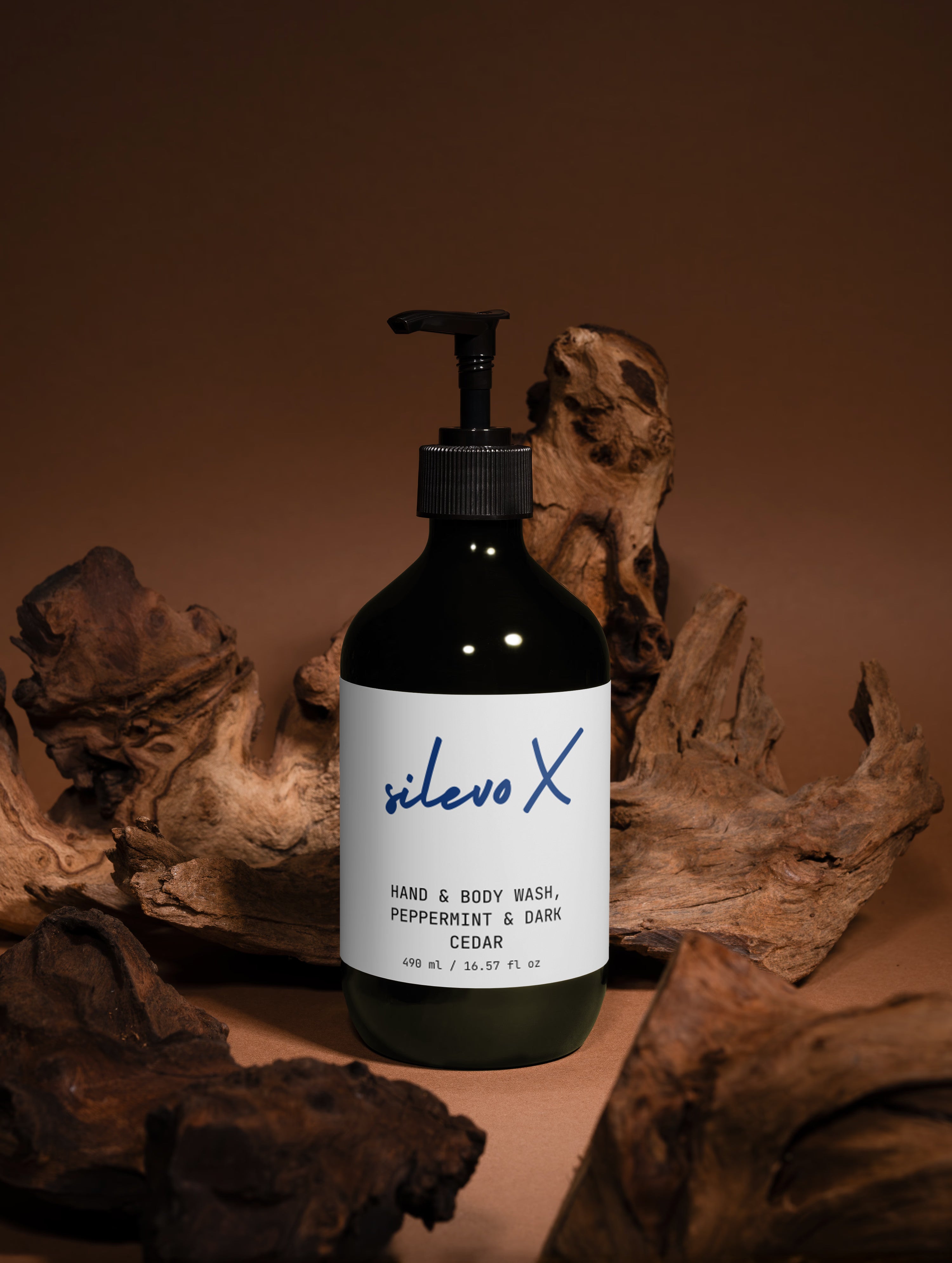 Hand & Body Wash, Peppermint & Dark Cedar